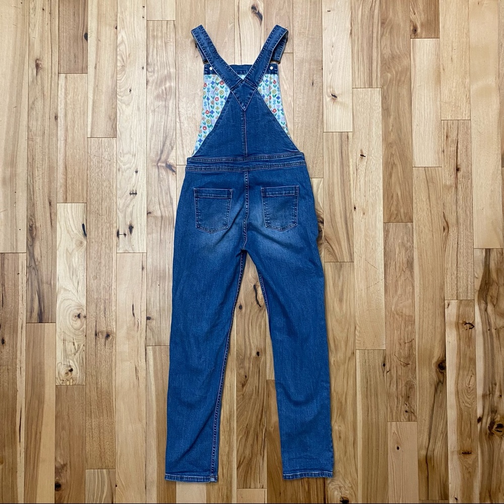 Boden Fun Overalls in Light Vintage Denim Rainbow - Picture 6 of 11